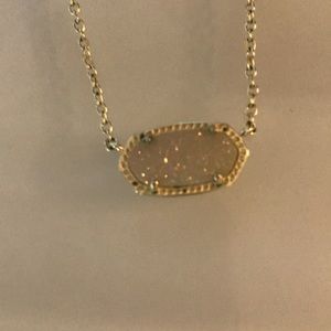 Authentic Kendra Scott Elisa Iridescent Drusy Pendant Neclace